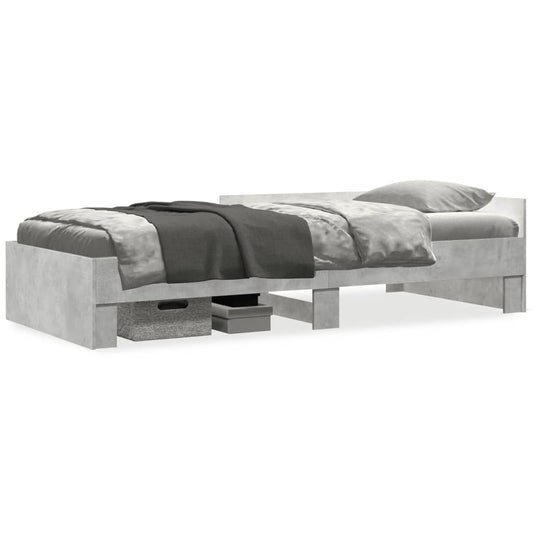 Bed Frame without Mattress Concrete Grey 100x200 cm Engineered Wood