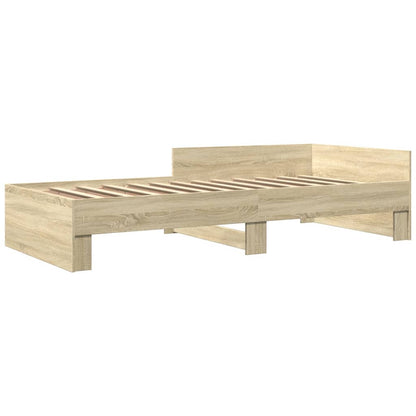 Bed Frame without Mattress Sonoma Oak 90x200 cm Engineered Wood