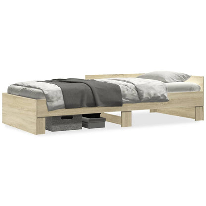 Bed Frame without Mattress Sonoma Oak 90x200 cm Engineered Wood