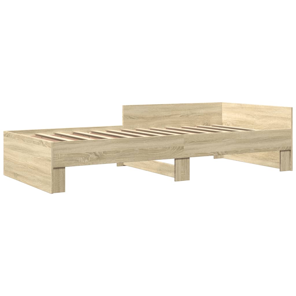 Bed Frame without Mattress Sonoma Oak 90x190 cm Single Engineered Wood