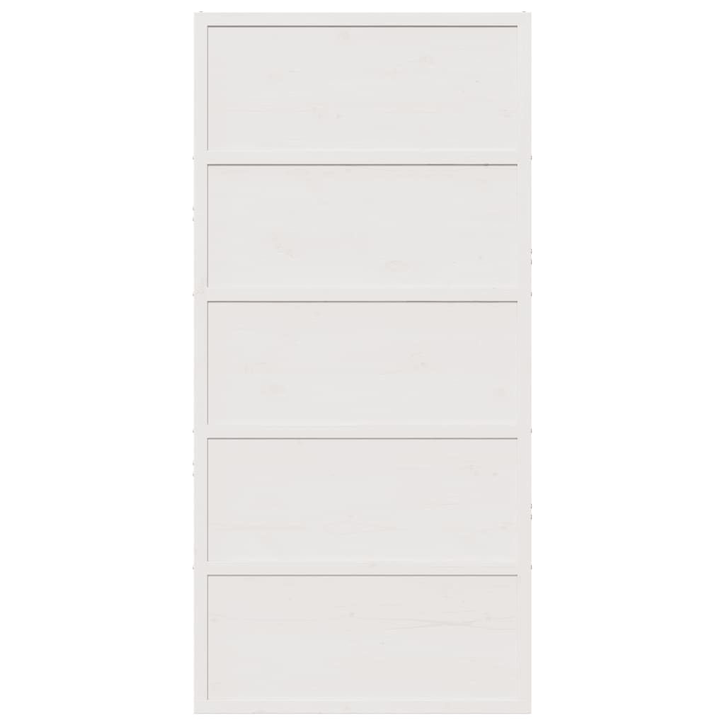 Barn Door White 100x208 cm Solid Wood Pine