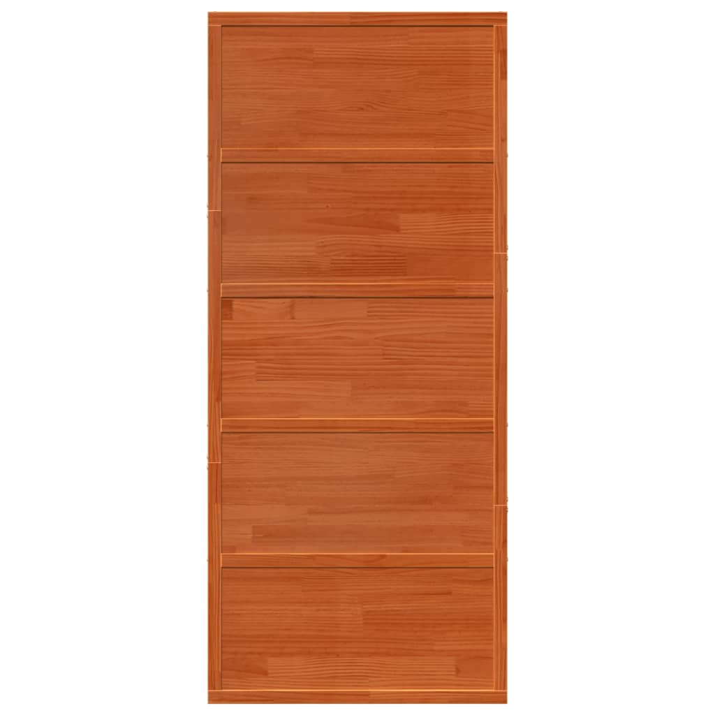 Barn Door Wax Brown 90x208 cm Solid Wood Pine