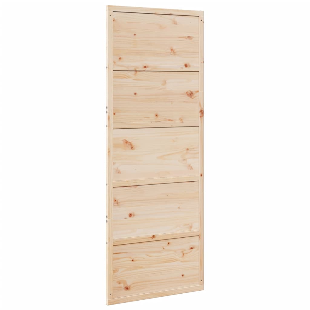 Barn Door 80x208 cm Solid Wood Pine