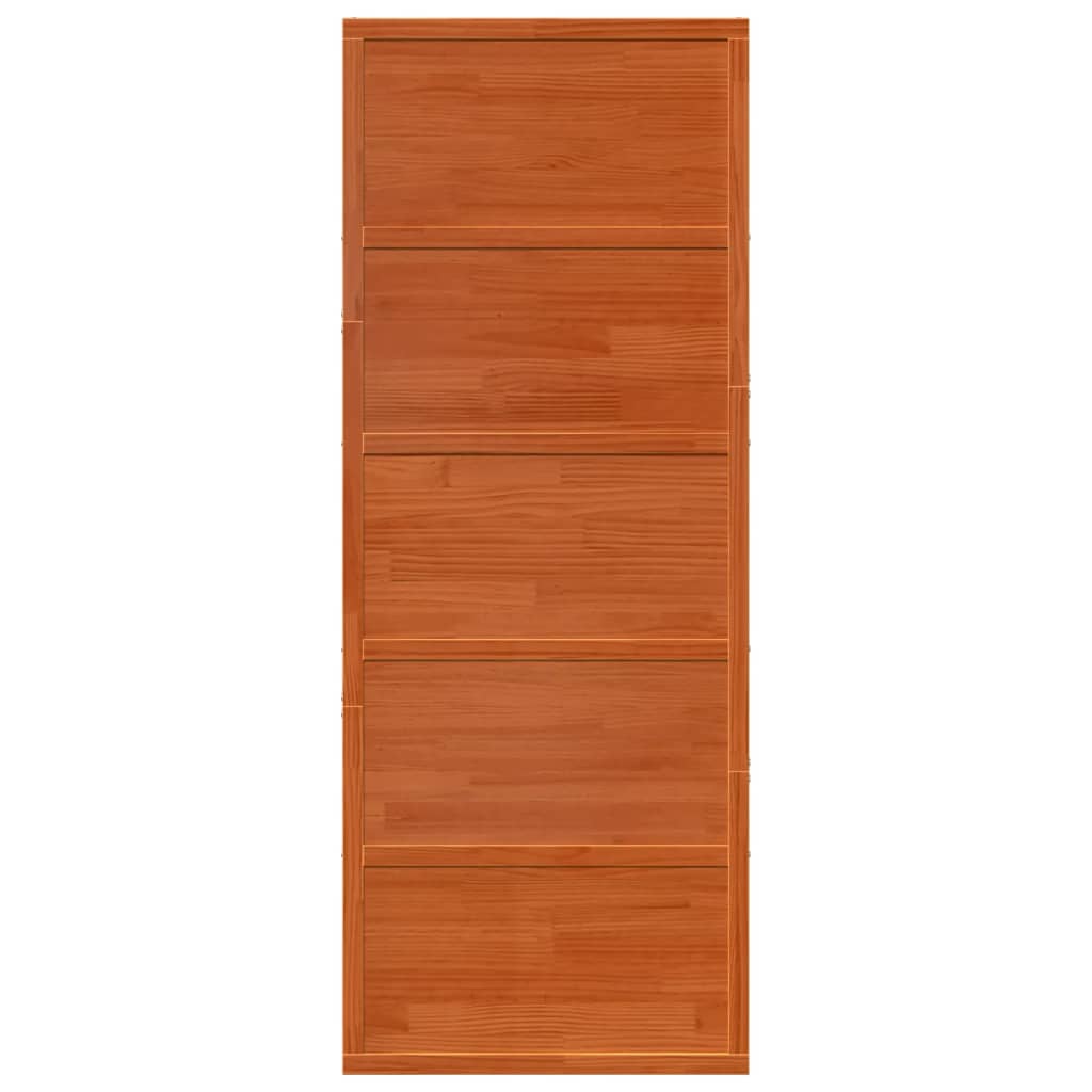 Barn Door Wax Brown 80x208 cm Solid Wood Pine