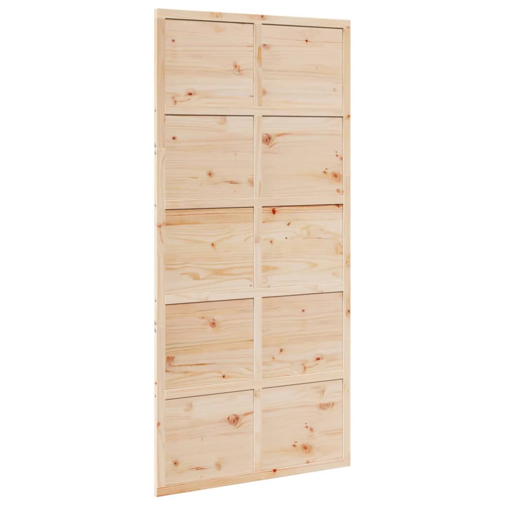 Barn Door 100x208 cm Solid Wood Pine