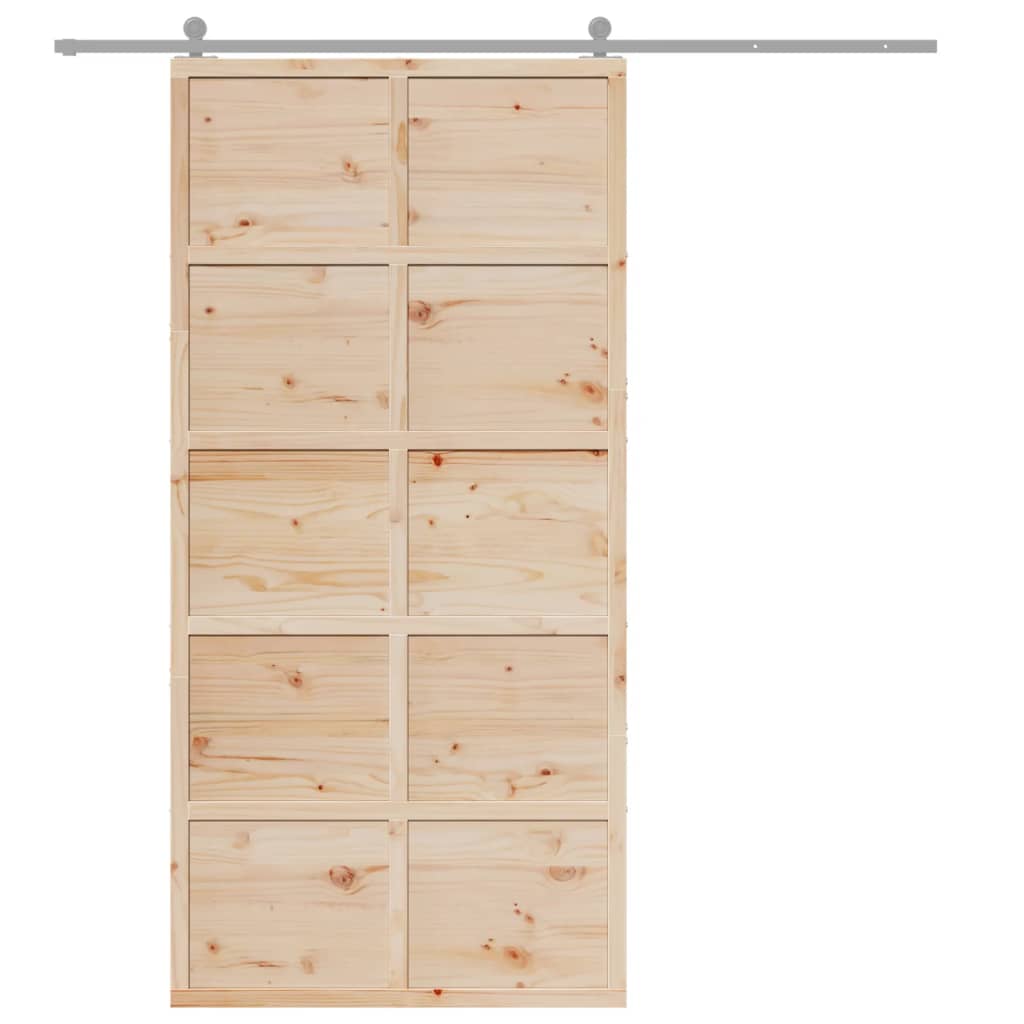 Barn Door 100x208 cm Solid Wood Pine