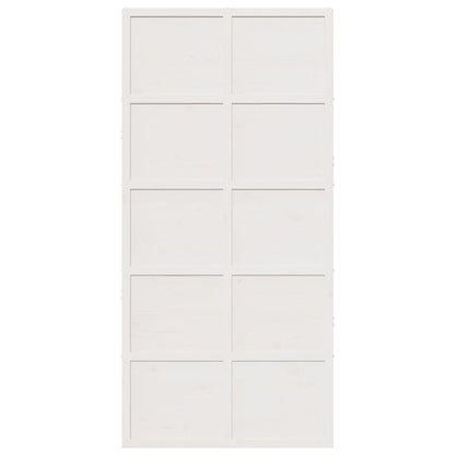 Barn Door White 100x208 cm Solid Wood Pine