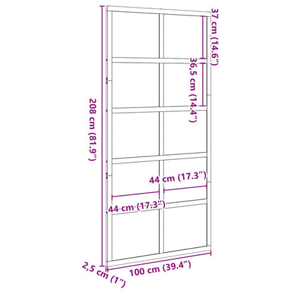 Barn Door Wax Brown 100x208 cm Solid Wood Pine