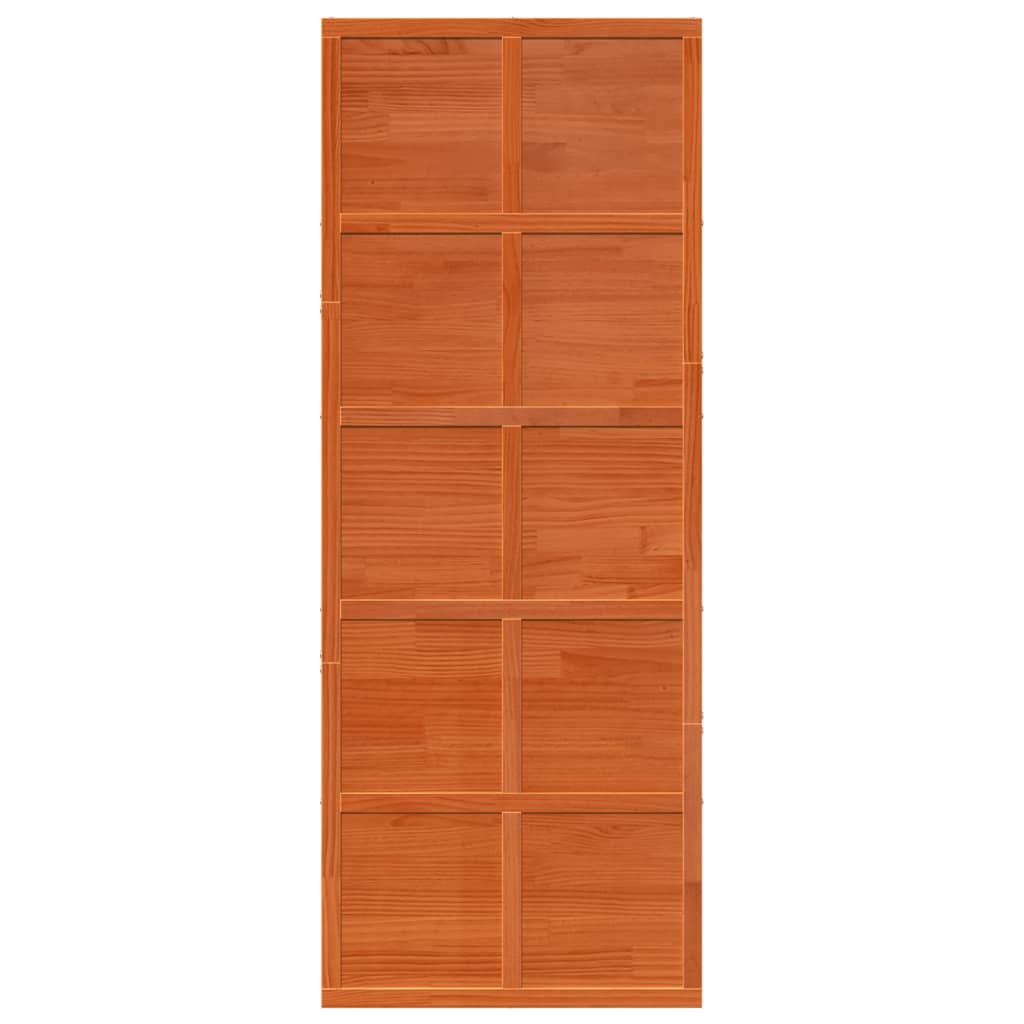 Barn Door Wax Brown 80x208 cm Solid Wood Pine