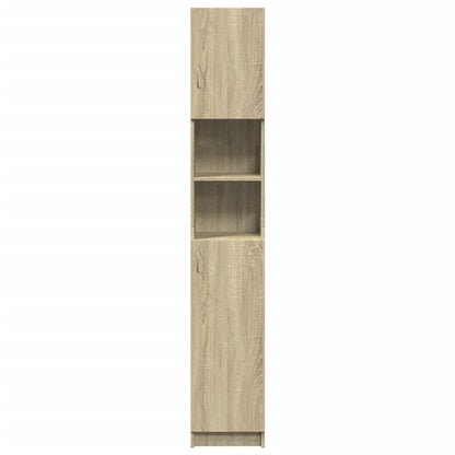 Bathroom Cabinet Sonoma Oak 32x25.5x190 cm Engineered Wood