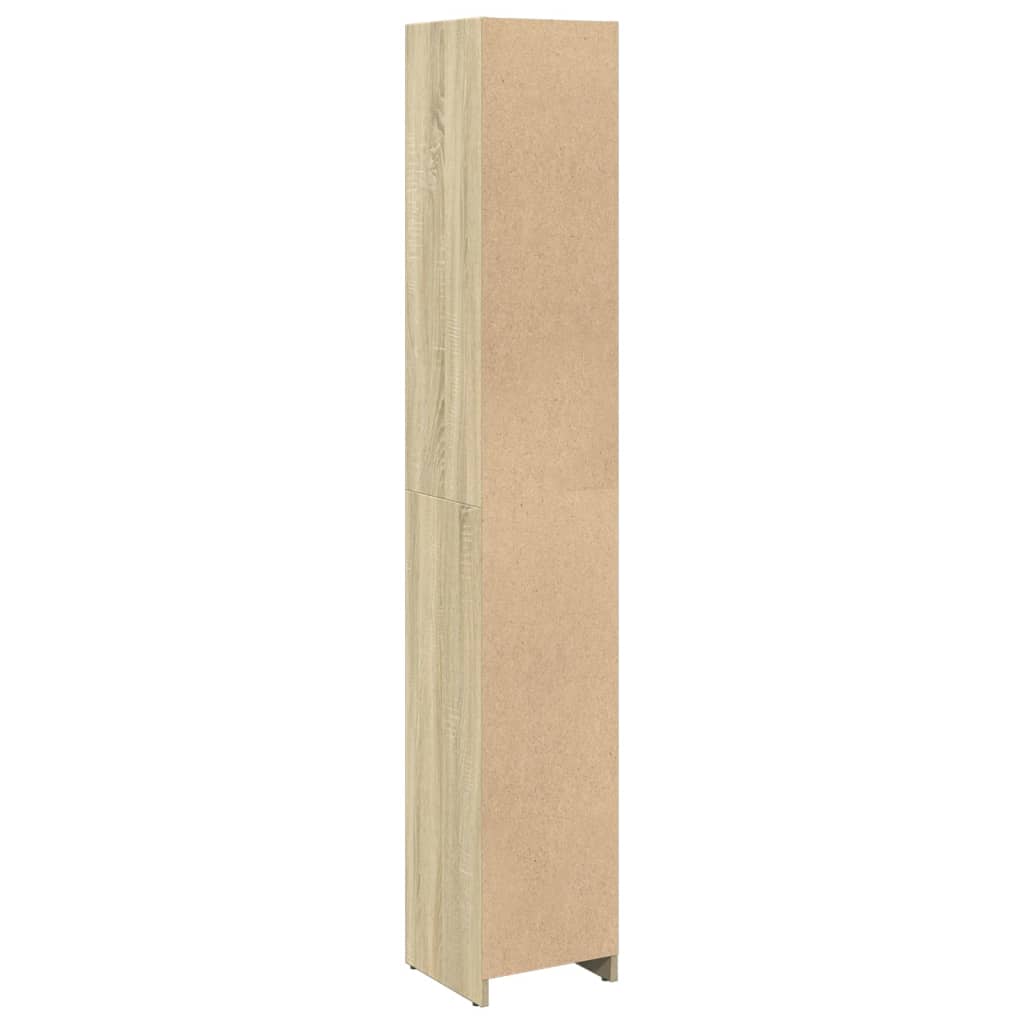 Bathroom Cabinet Sonoma Oak 30x30x183.5 cm Engineered Wood