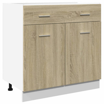 Drawer Bottom Cabinet Sonoma Oak 80x46x81.5 cm Engineered Wood