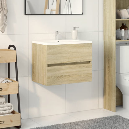 Sink Cabinet Sonoma Oak 60x38.5x45 cm Engineered Wood