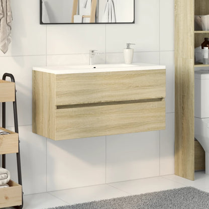 Sink Cabinet Sonoma Oak 90x38.5x45 cm Engineered Wood