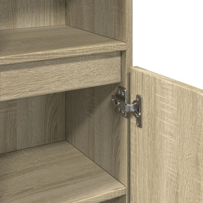 Bathroom Cabinet Sonoma Oak 30x30x100 cm Engineered Wood