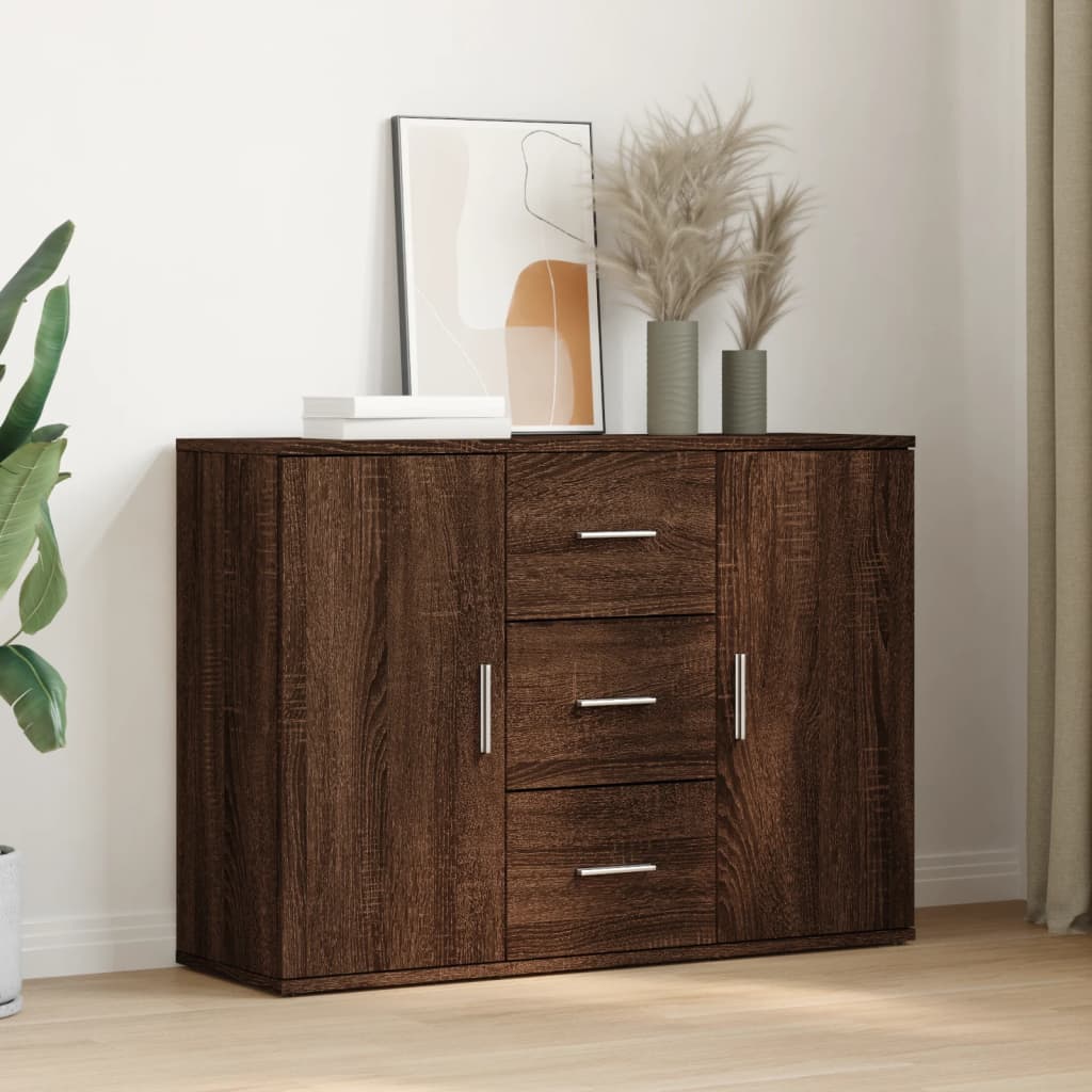 Sideboard Brown Oak 90.5x29.5x65 cm Engineered Wood