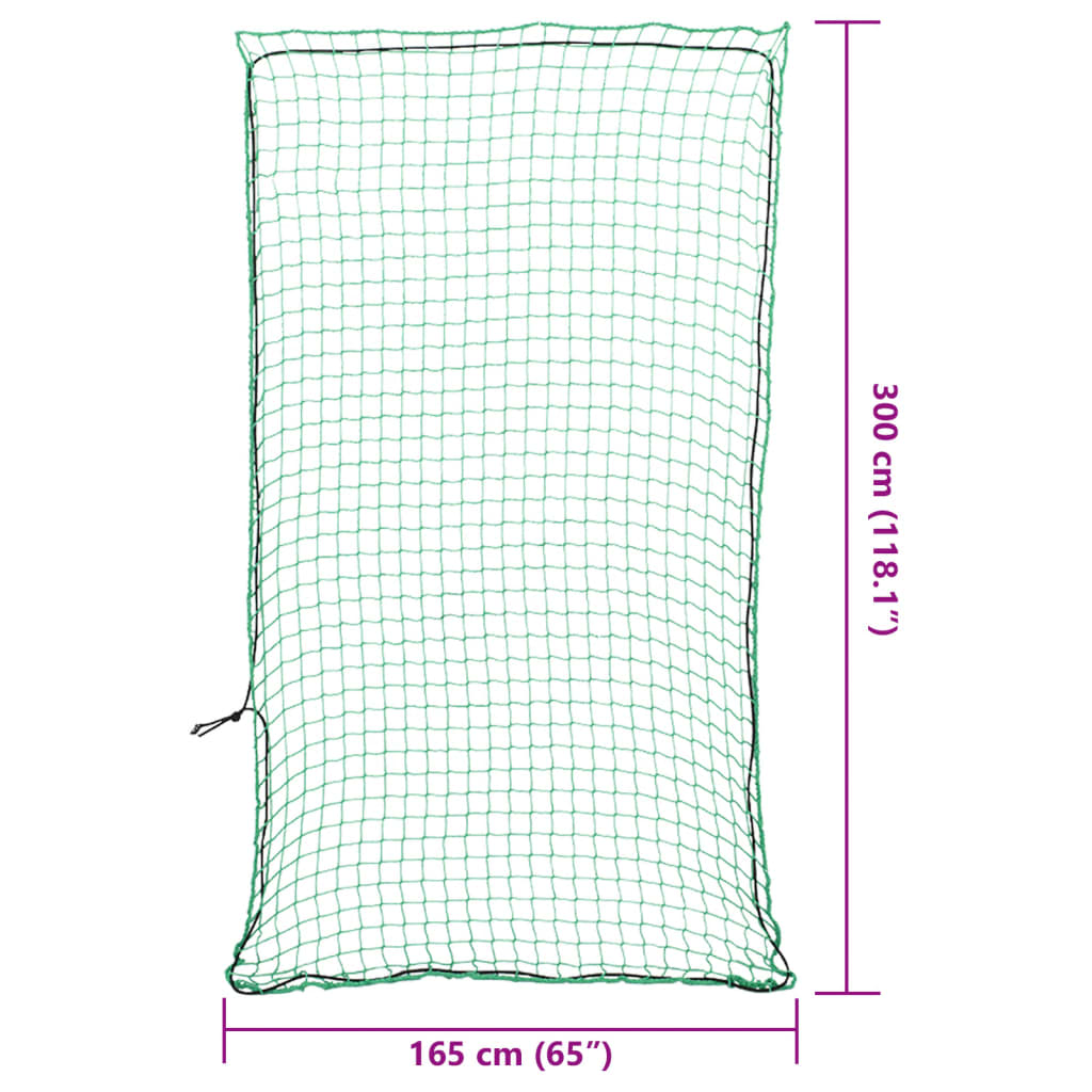 Trailer Net with Elastic Rope Green 3x1.65 m PP