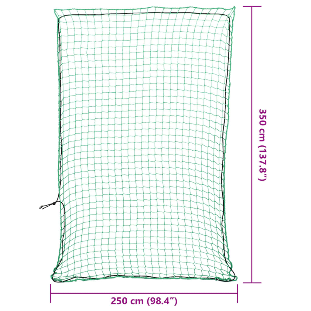 Trailer Net with Elastic Rope Green 3.5x2.5 m PP