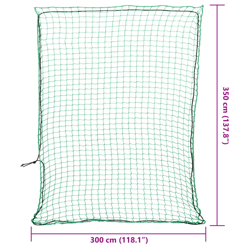 Trailer Net with Elastic Rope Green 3.5x3 m PP