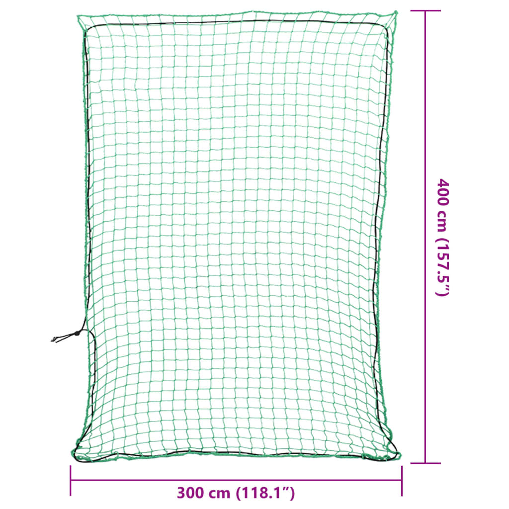 Trailer Net with Elastic Rope Green 4x3 m PP