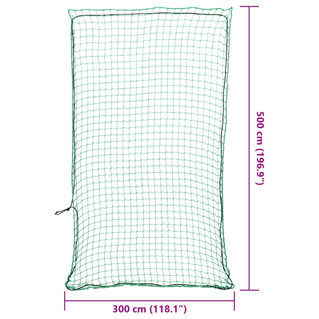 Trailer Net with Elastic Rope Green 5x3 m PP