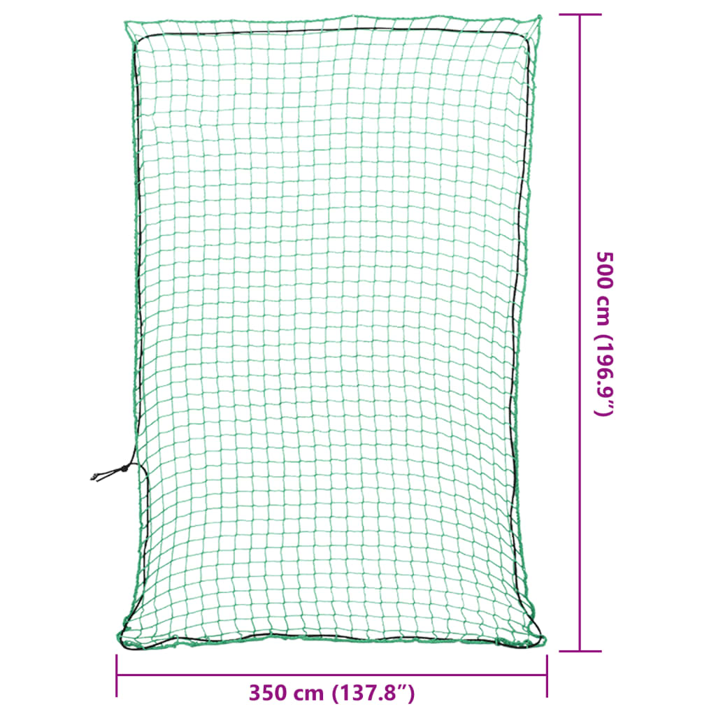 Trailer Net with Elastic Rope Green 5x3.5 m PP