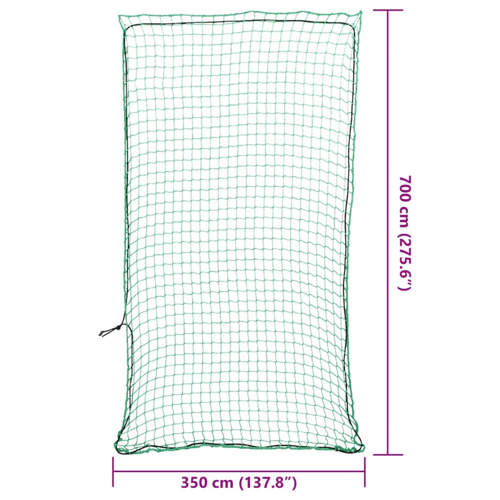 Trailer Net with Elastic Rope Green 7x3.5 m PP