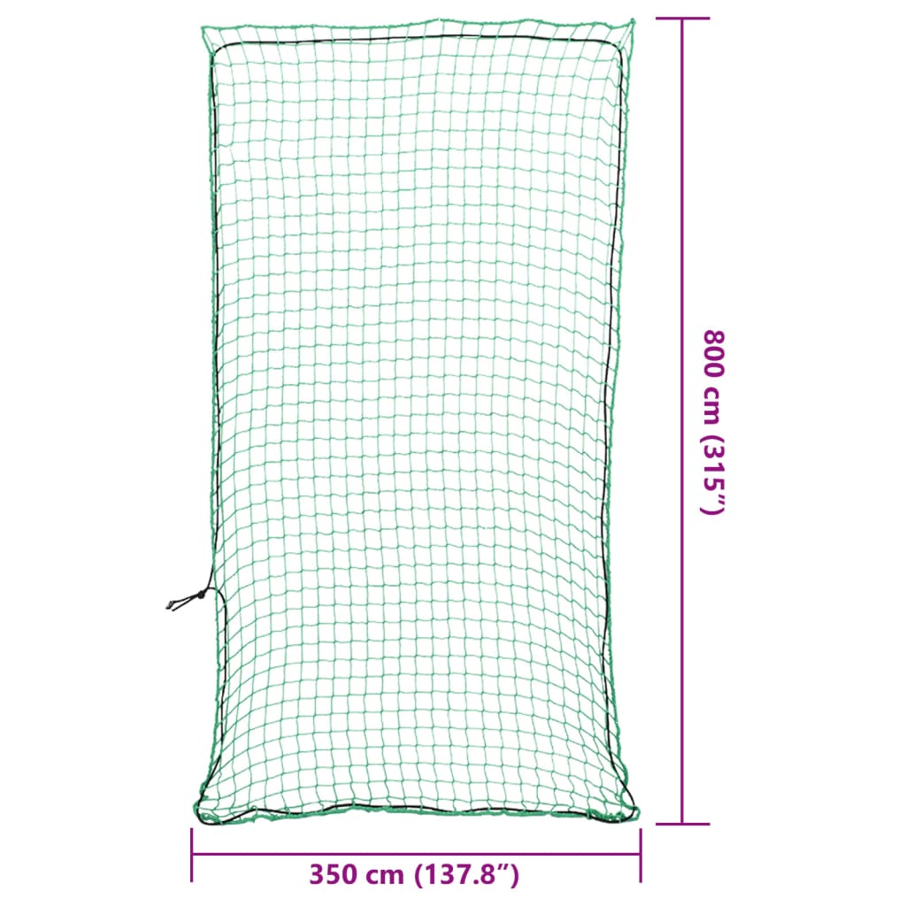 Trailer Net with Elastic Rope Green 8x3.5 m PP