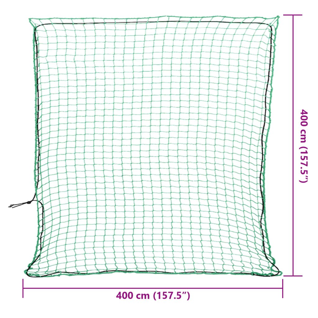 Trailer Net with Elastic Rope Green 4x4 m PP