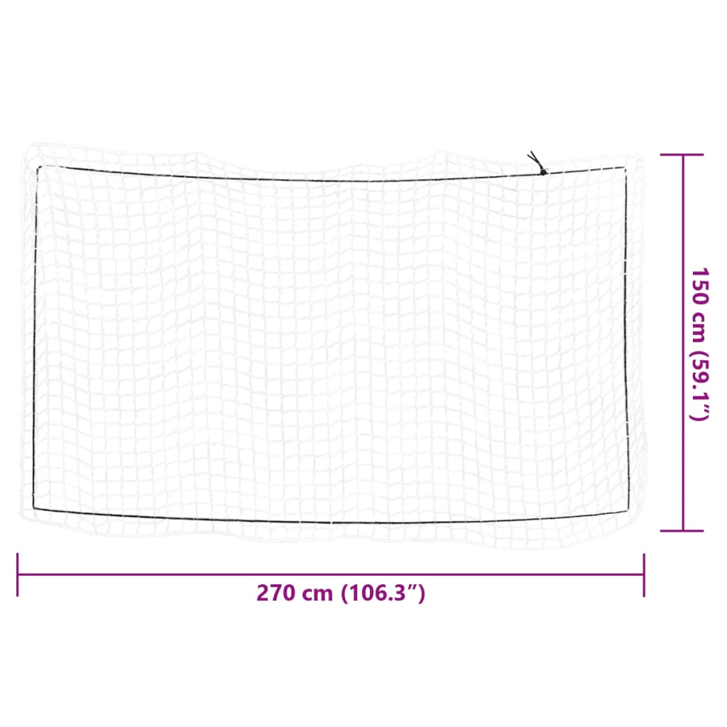 Trailer Net with Elastic Rope White 2.7x1.5 m PP