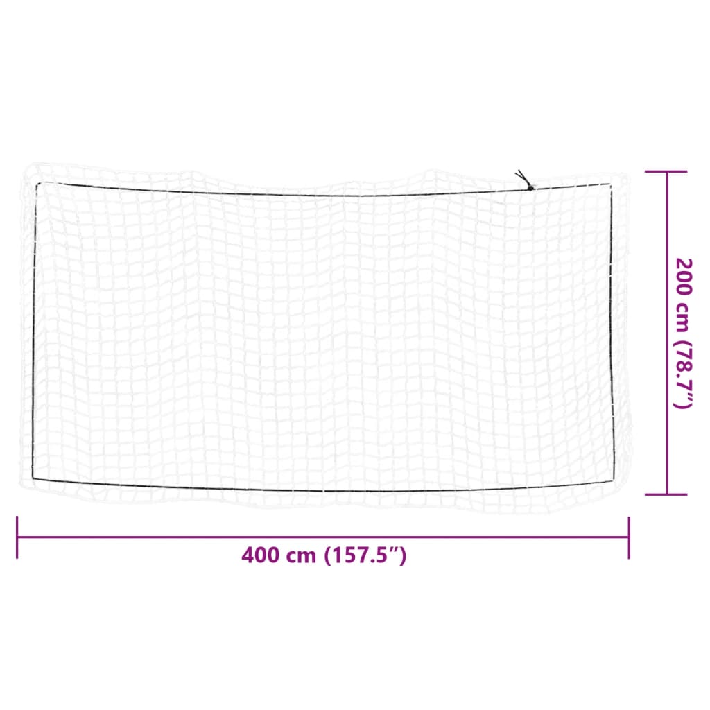 Trailer Net with Elastic Rope White 4x2 m PP