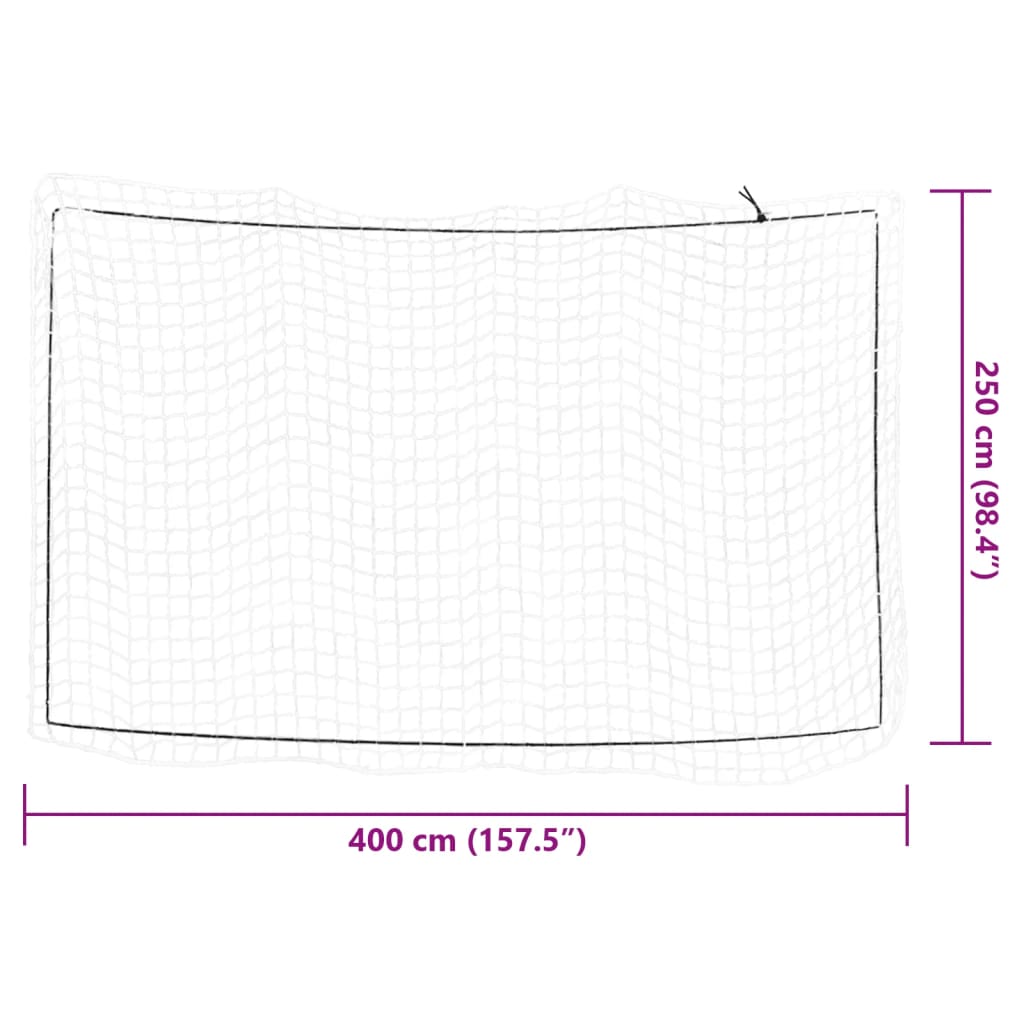 Trailer Net with Elastic Rope White 4x2.5 m PP