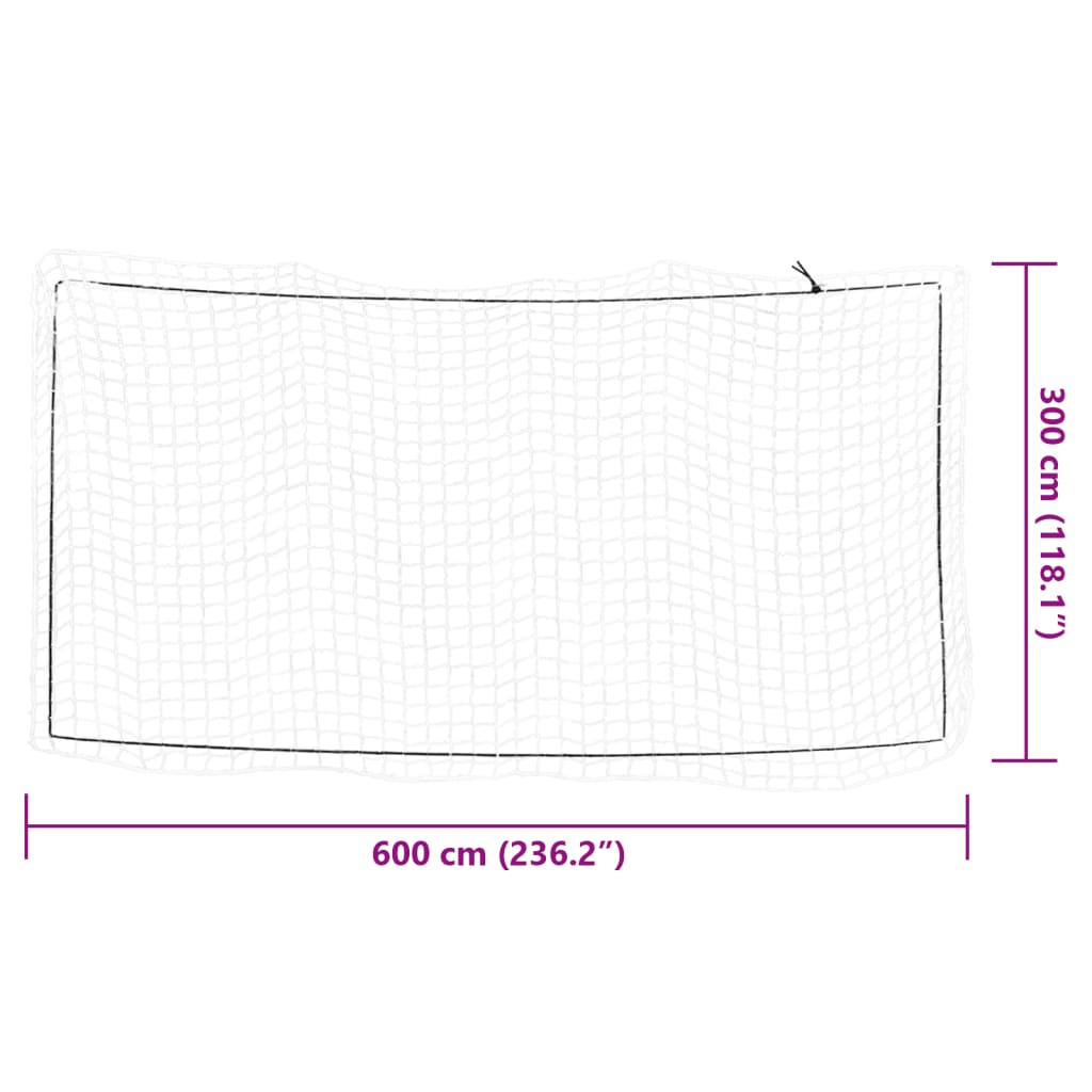 Trailer Net with Elastic Rope White 6x3 m PP