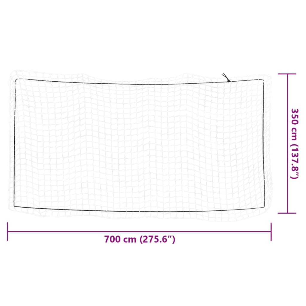 Trailer Net with Elastic Rope White 7x3.5 m PP