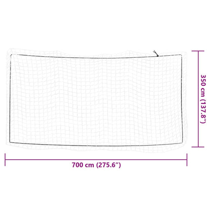 Trailer Net with Elastic Rope White 7x3.5 m PP