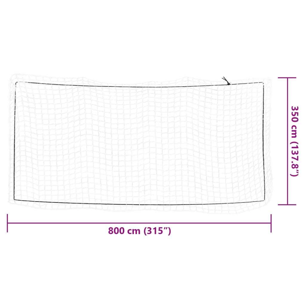 Trailer Net with Elastic Rope White 8x3.5 m PP