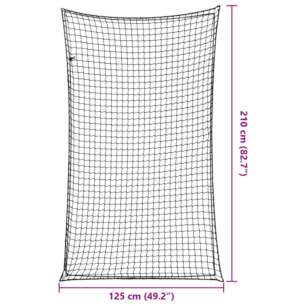 Trailer Net with Elastic Rope Black 2.1x1.25 m PP