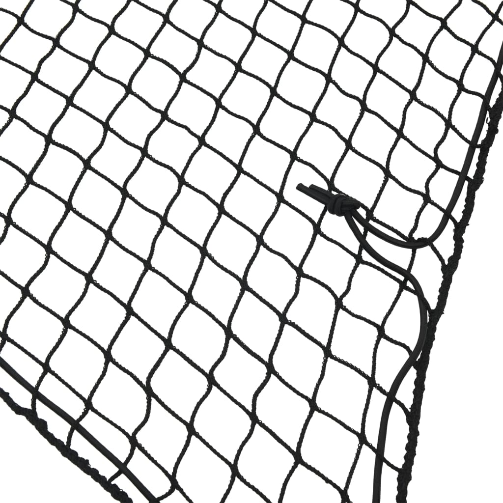 Trailer Net with Elastic Rope Black 3x2 m PP