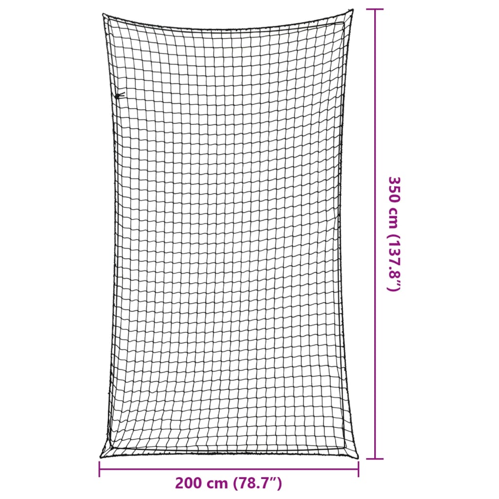 Trailer Net with Elastic Rope Black 3.5x2 m PP