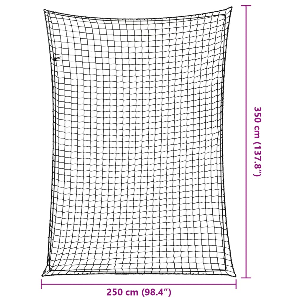 Trailer Net with Elastic Rope Black 3.5x2.5 m PP