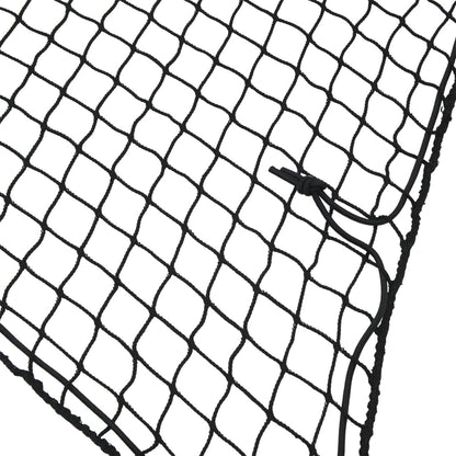 Trailer Net with Elastic Rope Black 3.5x3 m PP