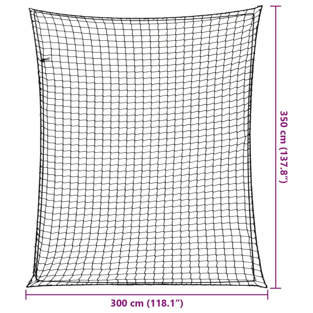 Trailer Net with Elastic Rope Black 3.5x3 m PP