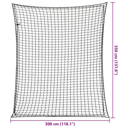 Trailer Net with Elastic Rope Black 3.5x3 m PP