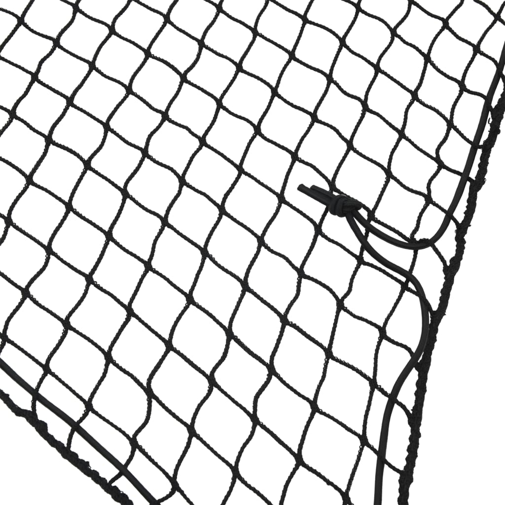 Trailer Net with Elastic Rope Black 4x3 m PP