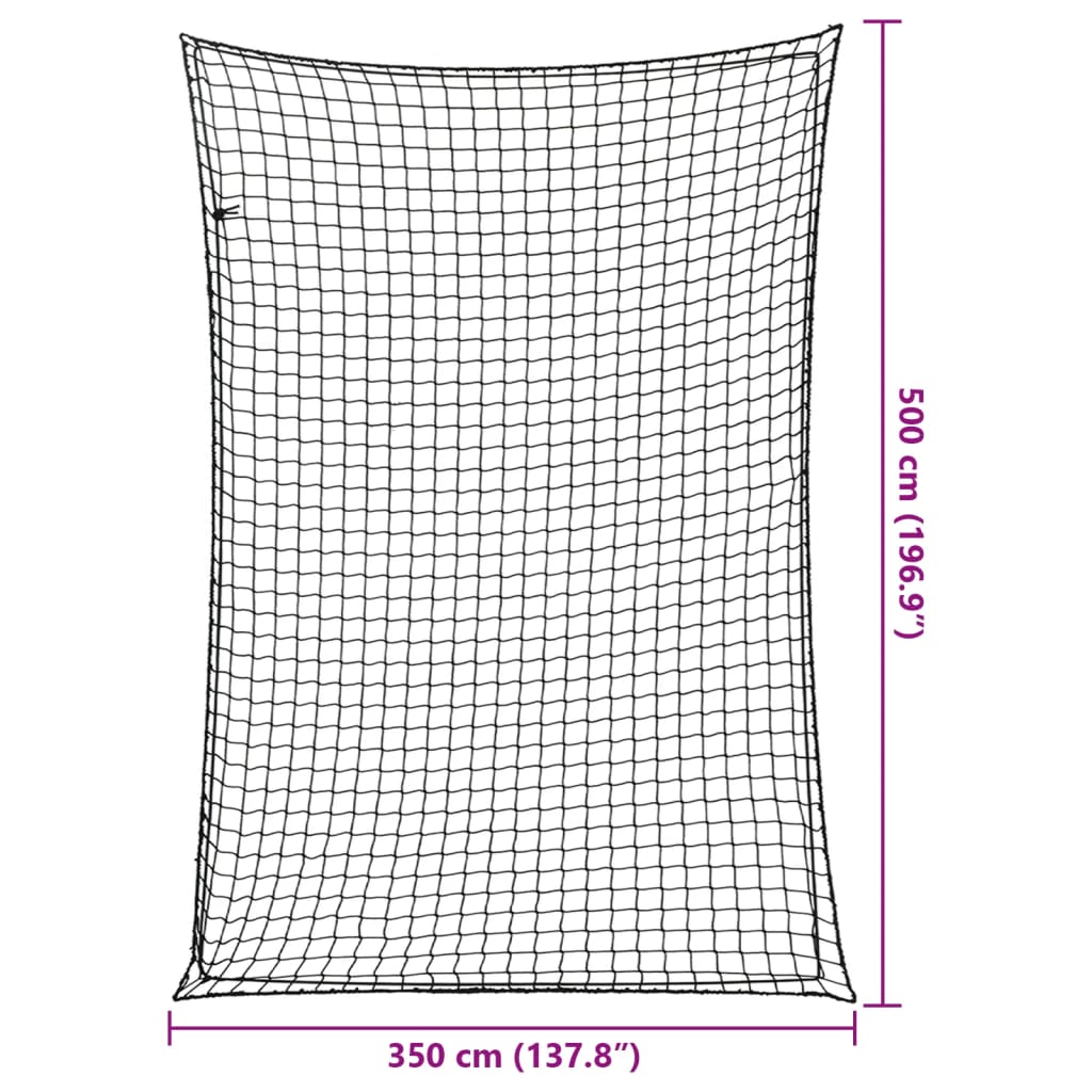 Trailer Net with Elastic Rope Black 5x3.5 m PP