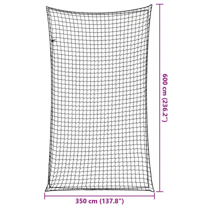 Trailer Net with Elastic Rope Black 6x3.5 m PP