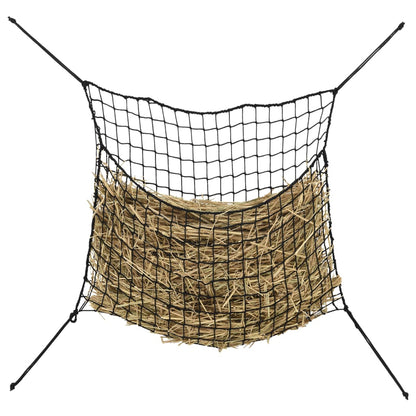 Hay Nets 2 pcs Rectangular Black 100x90 cm PP