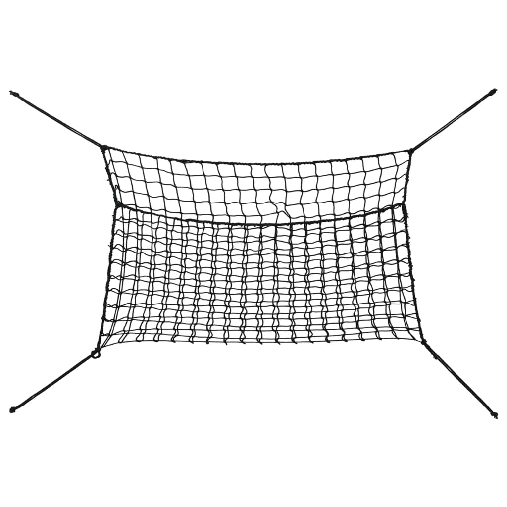 Hay Nets 2 pcs Rectangular Black 150x90 cm PP