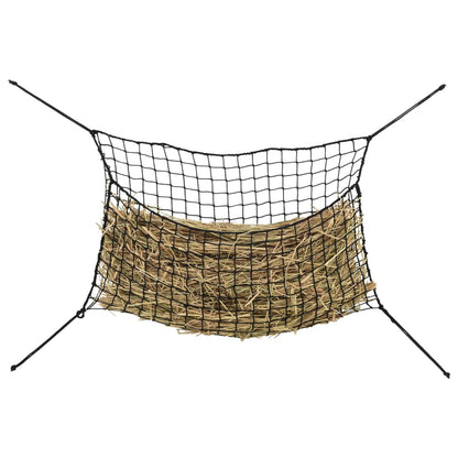 Hay Nets 2 pcs Rectangular Black 150x90 cm PP