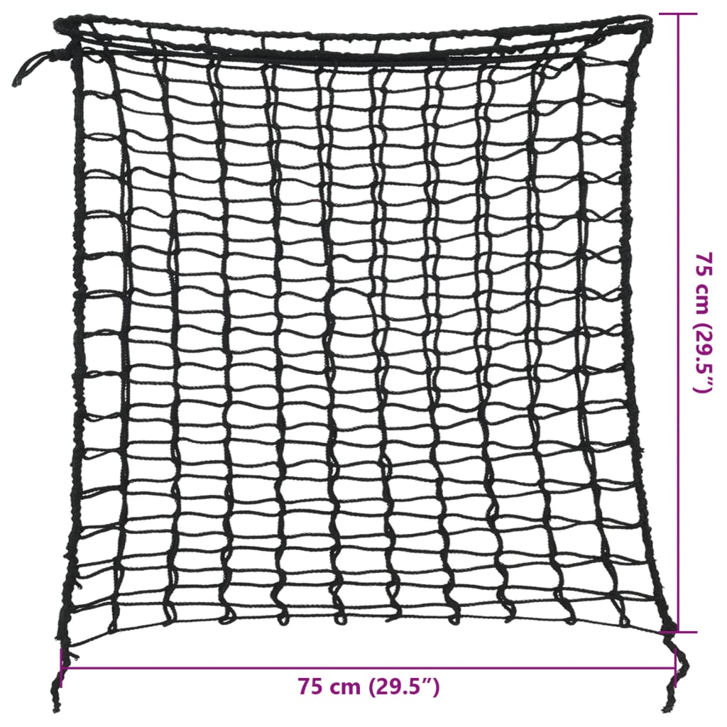 Hay Nets 2 pcs Square Black 75x75 cm PP